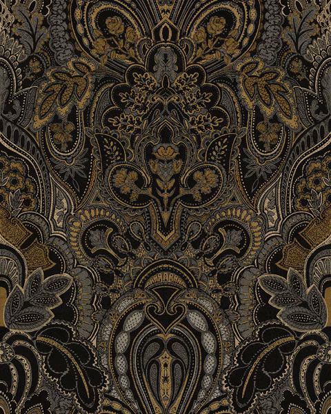Damask Dangereuse Anthracite fabric