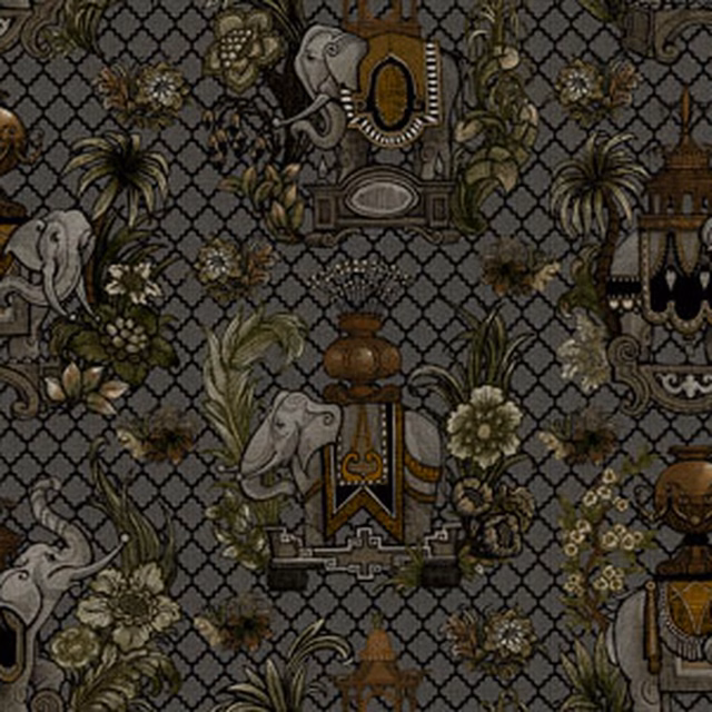 Elephantasy Anthracite fabric