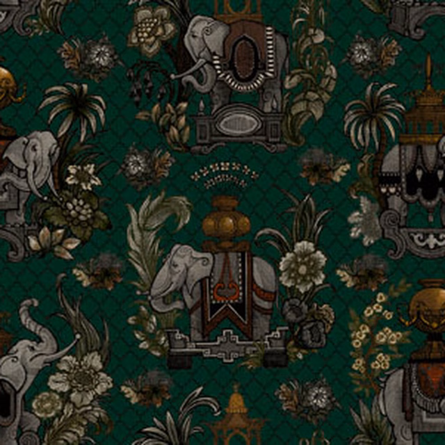 Elephantasy Gin Bottle Green fabric