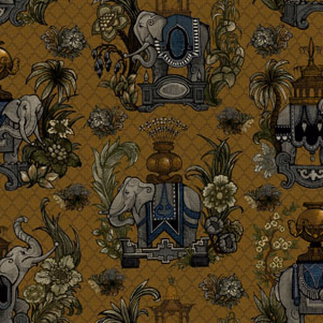 Elephantasy Ochre fabric