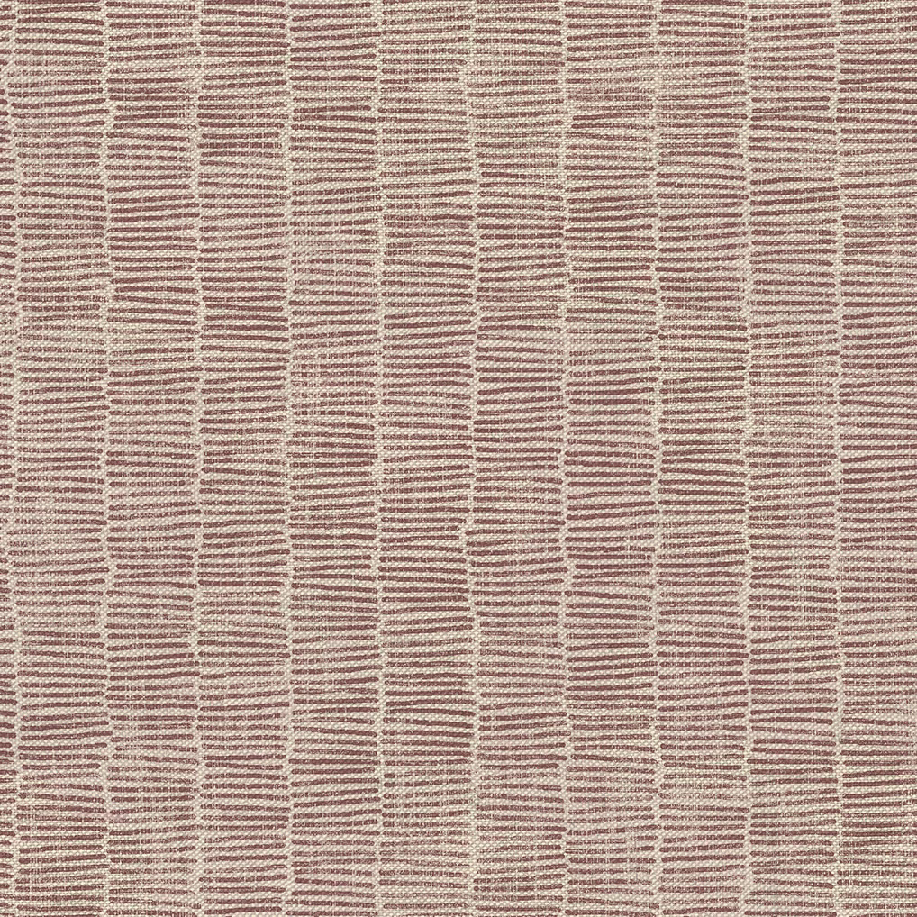 Muted damson-plum woven fabric with pale vertical lines and fine horizontal grid texture