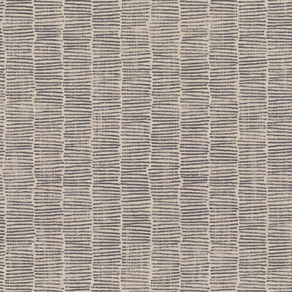 Cool denim-blue and cream woven grid with broken horizontal lines