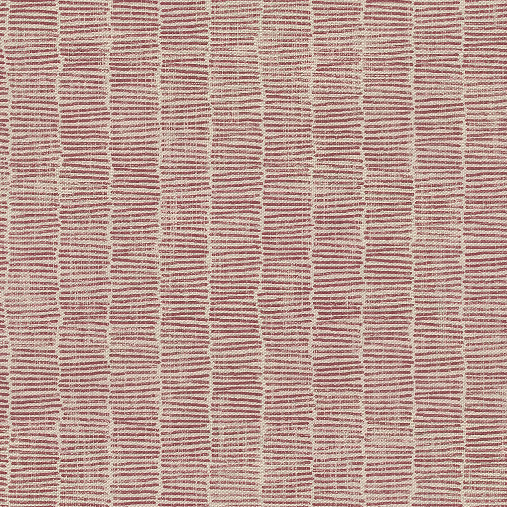 Muted rose and cream woven textile with fine horizontal ribs and vertical grid lines