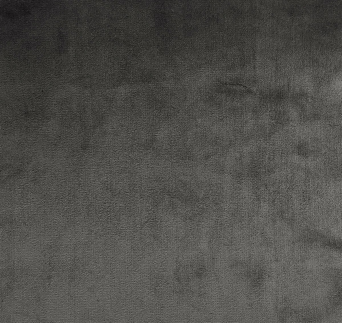 Close-up of deep charcoal grey fabric with fine weave and softly mottled tonal texture