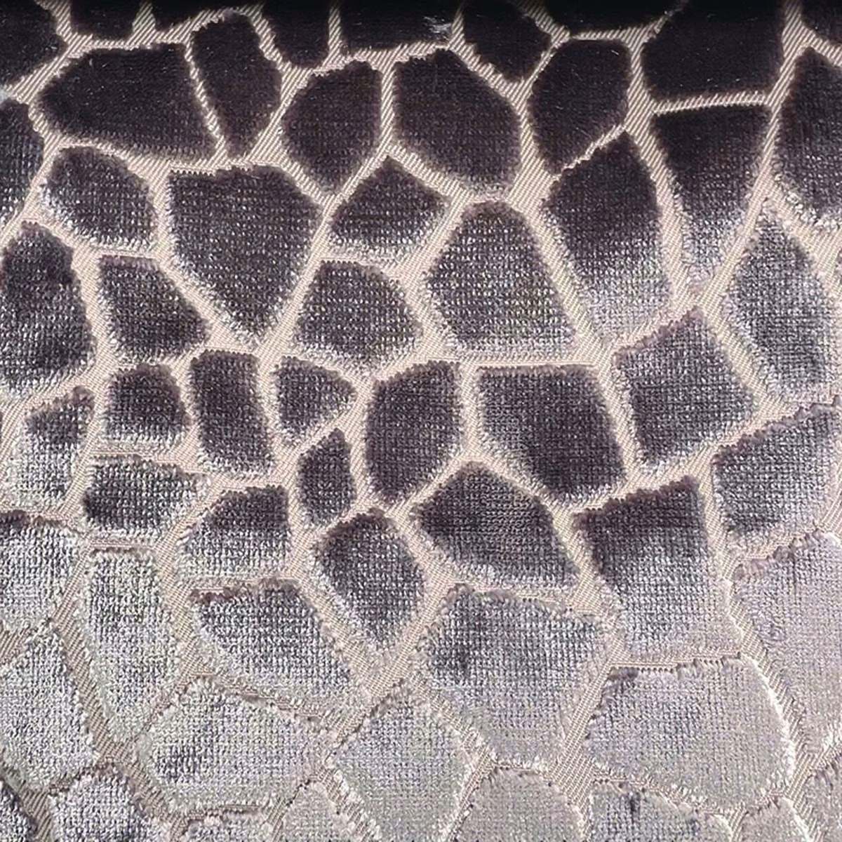 Charcoal and pale grey irregular mosaic weave with cream dividing lines
