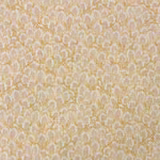 Warm ivory woven swatch with pale taupe leaves and muted ochre floral tracery