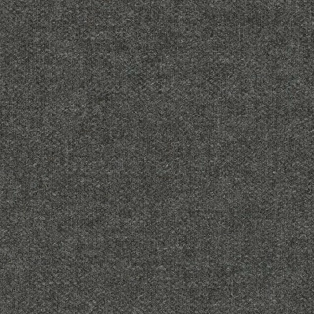 Close view of charcoal-grey plain weave with softly mottled, grainy texture