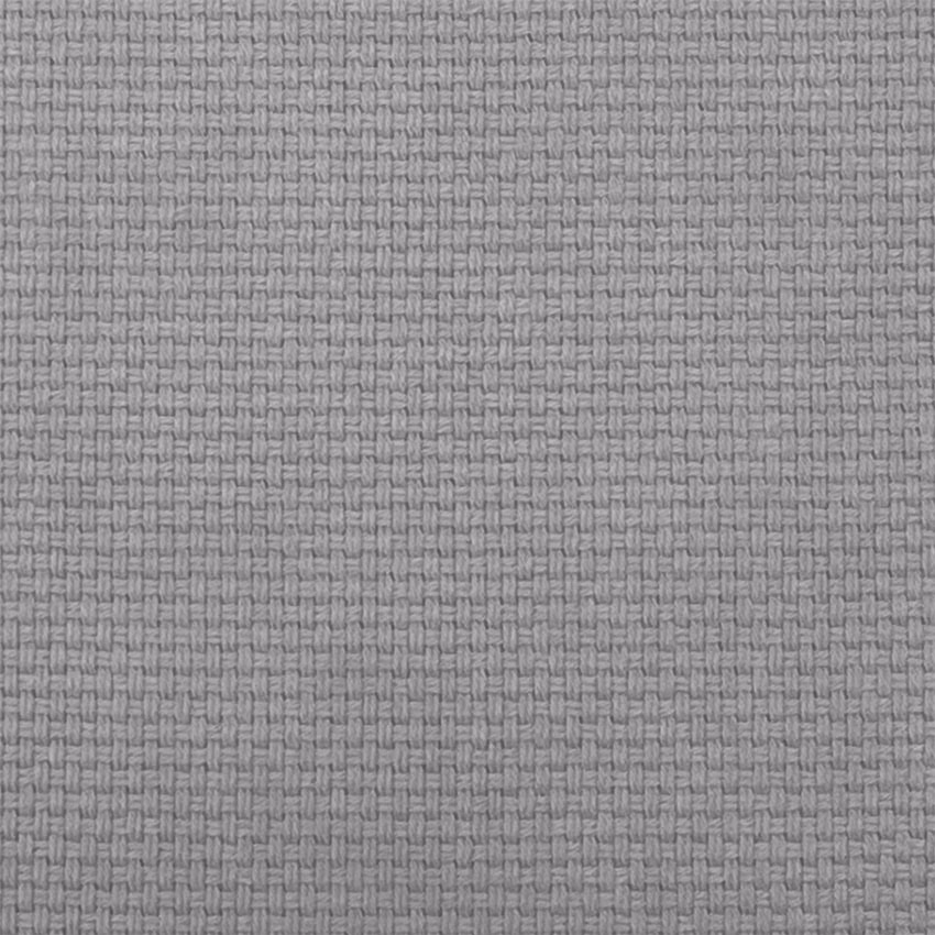 Close-up of platinum-grey Mitchell fabric with a fine dimensional basketweave texture