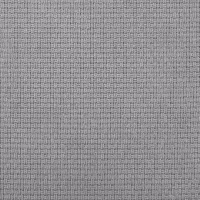 Close-up of platinum-grey Mitchell fabric with a fine dimensional basketweave texture