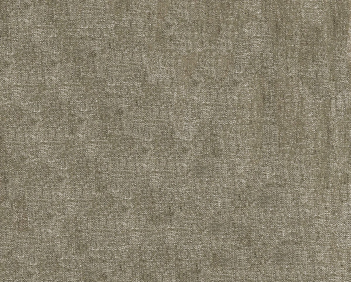 Close view of taupe-grey woven fabric with fine mottled texture and subtle tonal variation