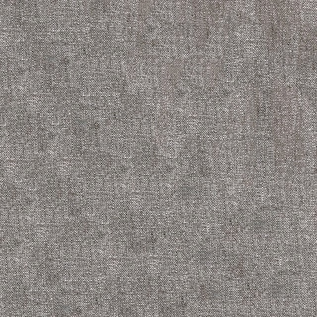 Close-up of soft taupe-grey woven fabric with subtle crosshatch texture