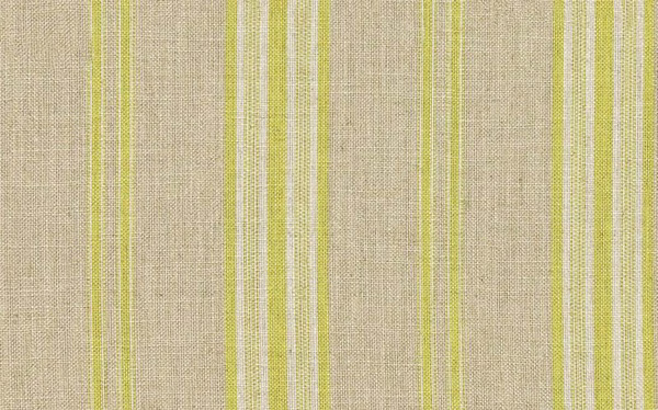 Citrus-lime and ivory vertical stripes woven through a natural beige ground