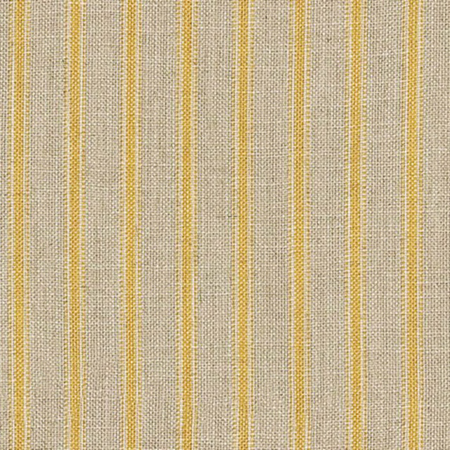 Warm buttercup, cream and oatmeal vertical stripes in a fine woven texture