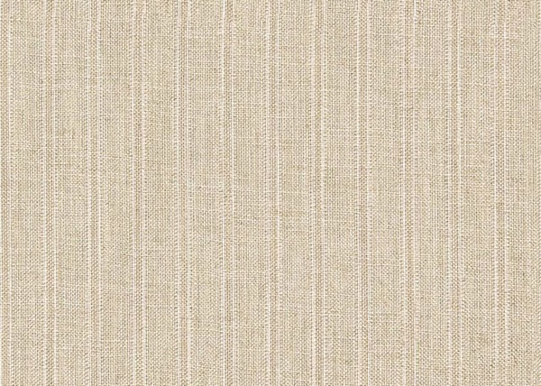 Warm flax-beige woven textile with fine irregular vertical cream and taupe stripes