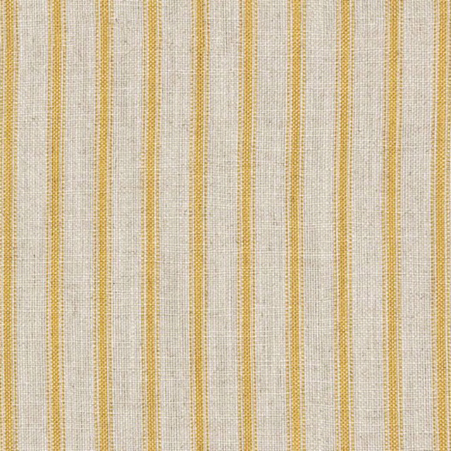 Warm buttercup yellow and cream vertical stripes in a fine woven texture