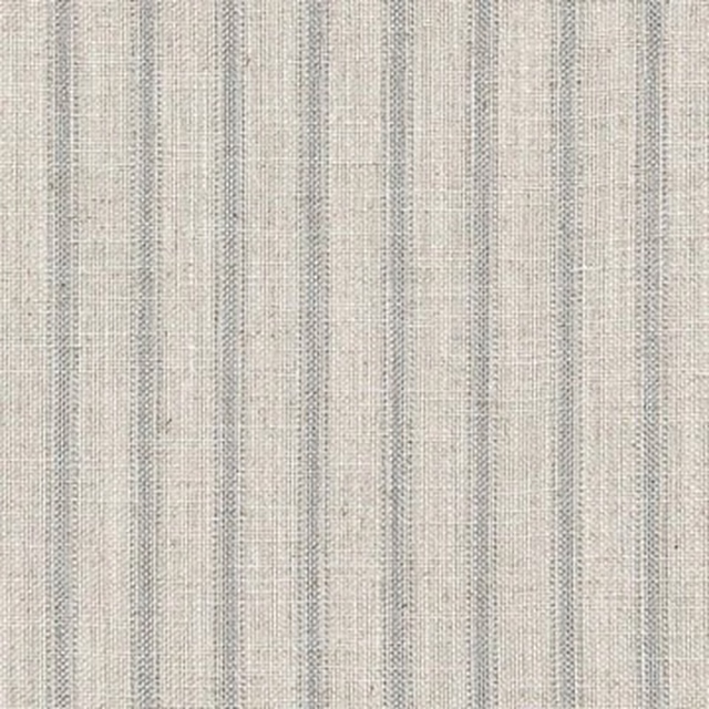 Pale steel-blue and grey narrow stripes with a fine textured woven surface