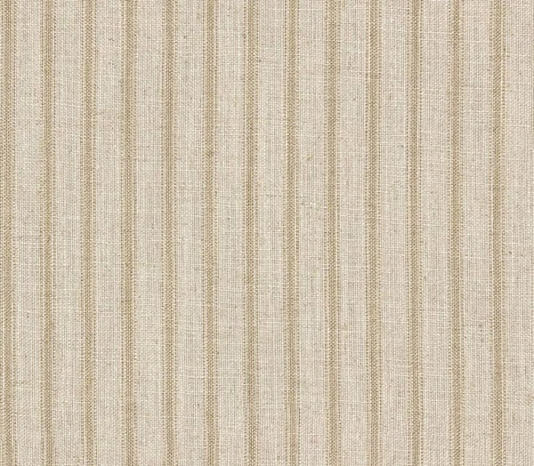 Warm flax-beige woven stripe with narrow cream lines and slubby texture