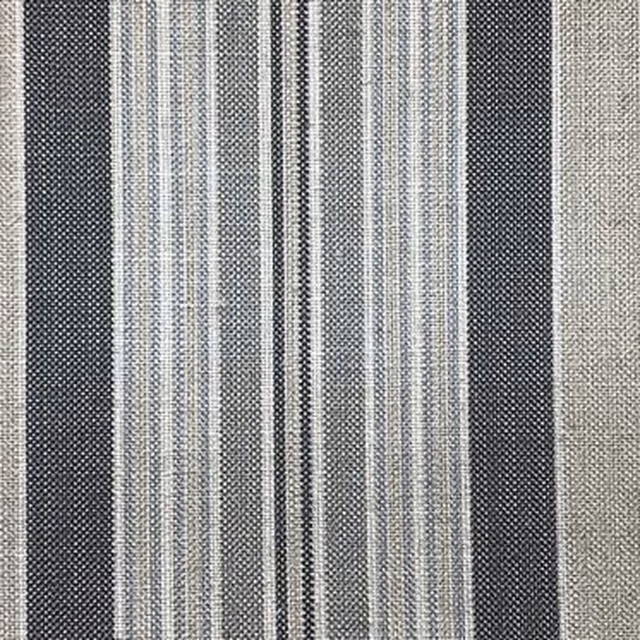 Charcoal and pale stone-grey vertical stripes with fine woven lines