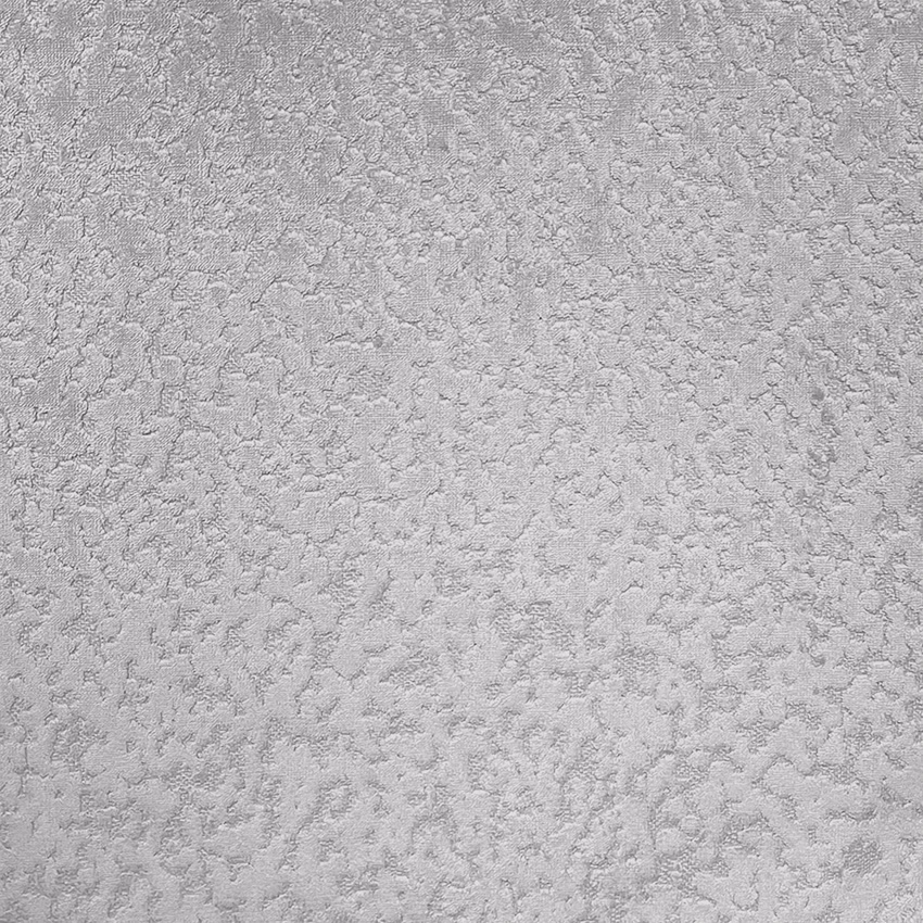 Pale dove-grey fabric with dense irregular raised texture and mottled relief