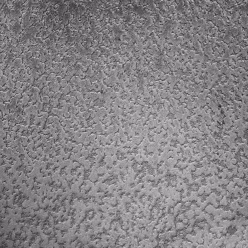 Cool seal-grey fabric with dense irregular mottling and tactile textured surface