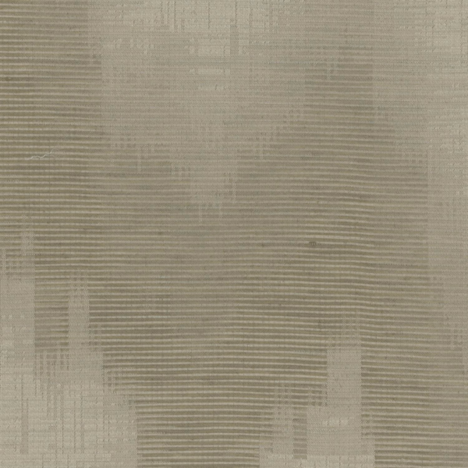 Soft taupe-grey woven fabric with fine horizontal ribs and irregular rectangular blocks