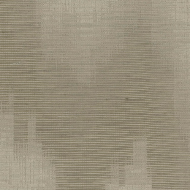 Soft taupe-grey woven fabric with fine horizontal ribs and irregular rectangular blocks