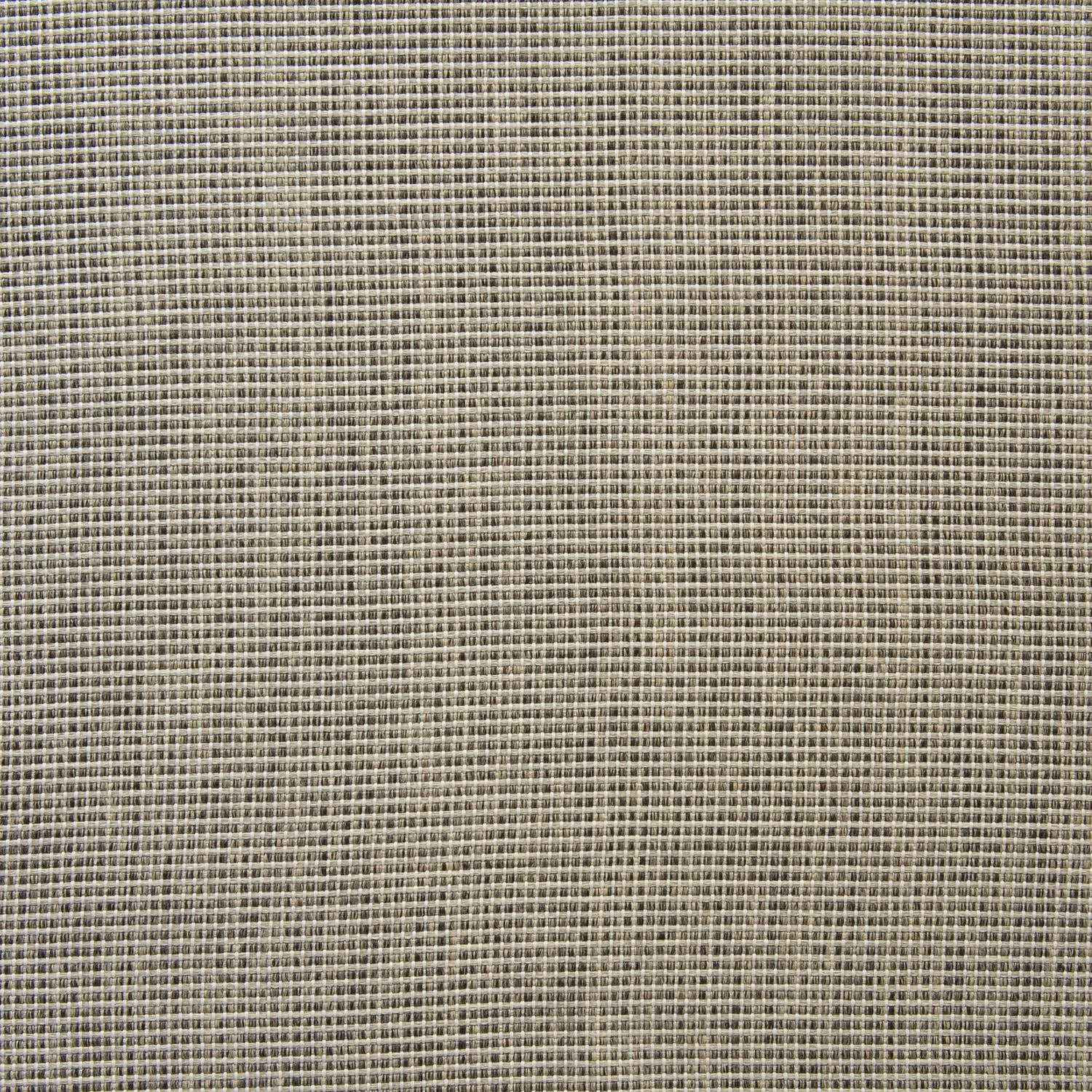 Close-up of muted taupe-grey outdoor fabric with a fine checked woven texture