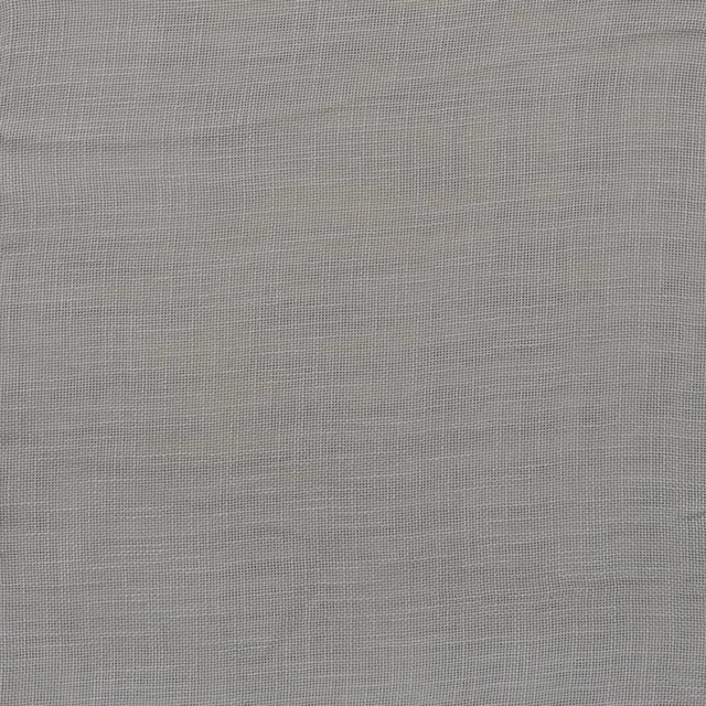Close-up of pale stone-grey fabric with a fine, even basket weave