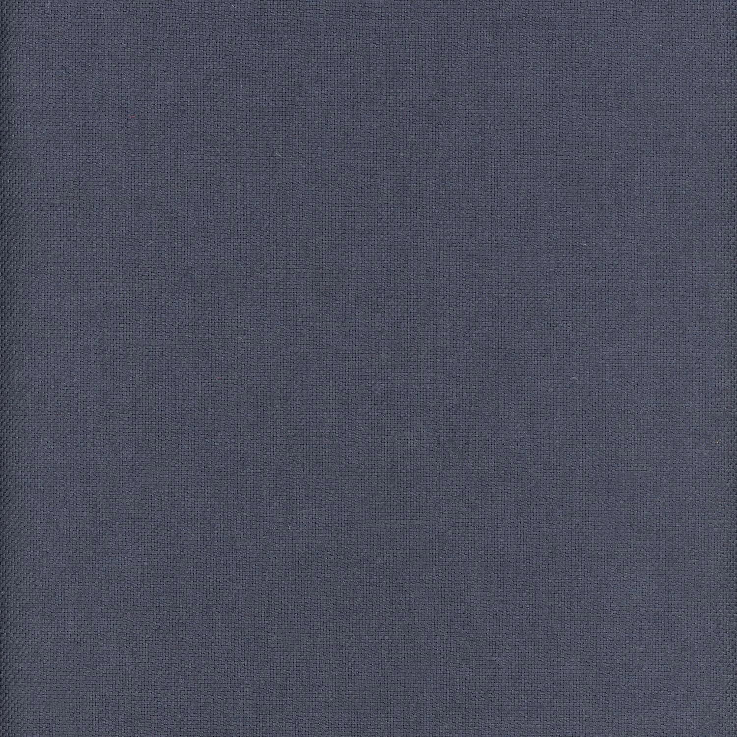 Close-up of deep slate-blue fabric with a fine, even plain weave