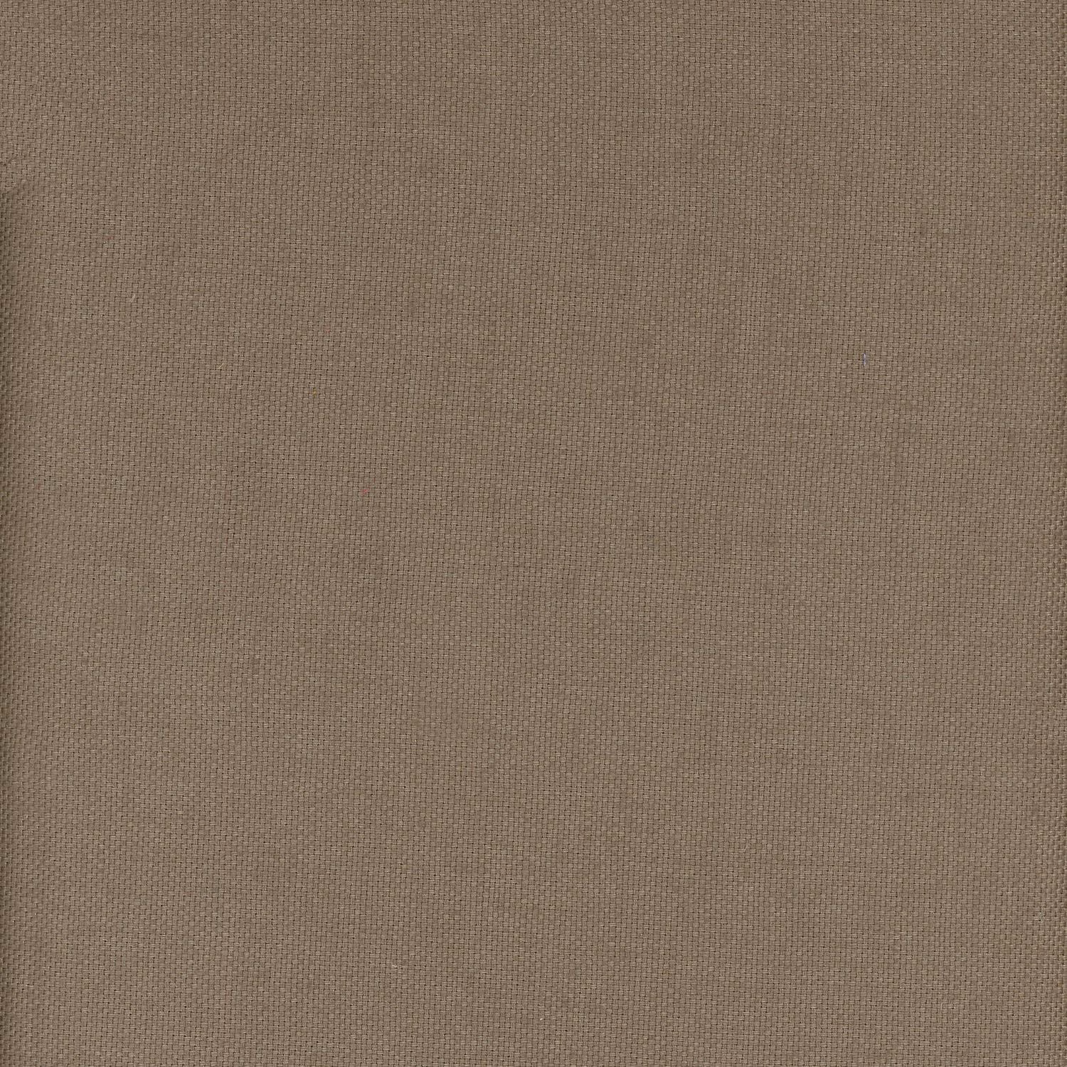 Warm taupe plain weave with fine crosshatch texture in close-up