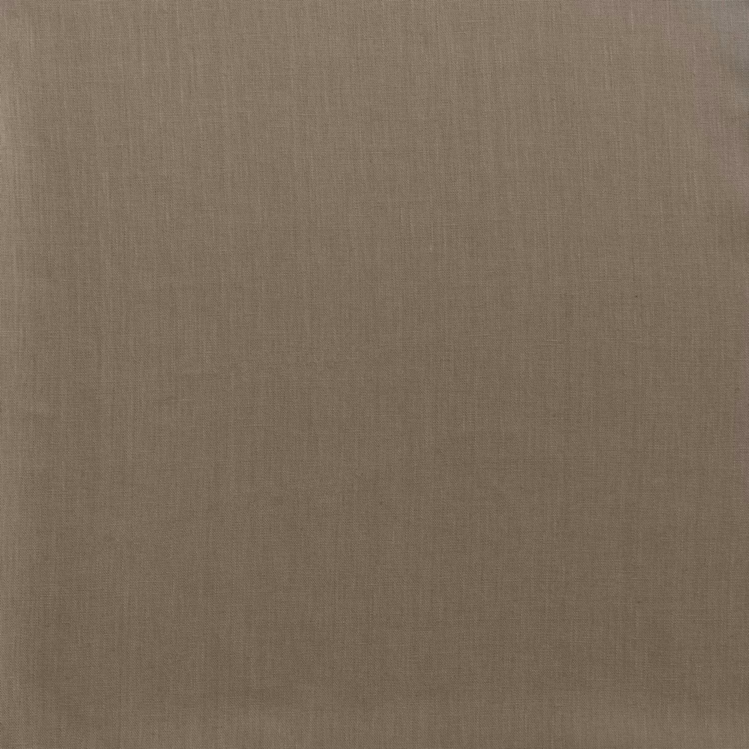 Warm natural taupe fabric with a fine, subtly slubbed plain weave