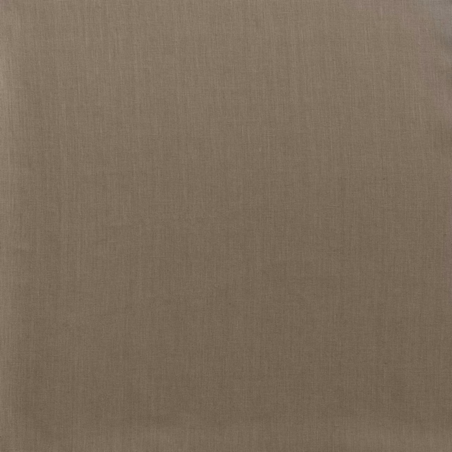 Warm natural taupe fabric with a fine, subtly slubbed plain weave