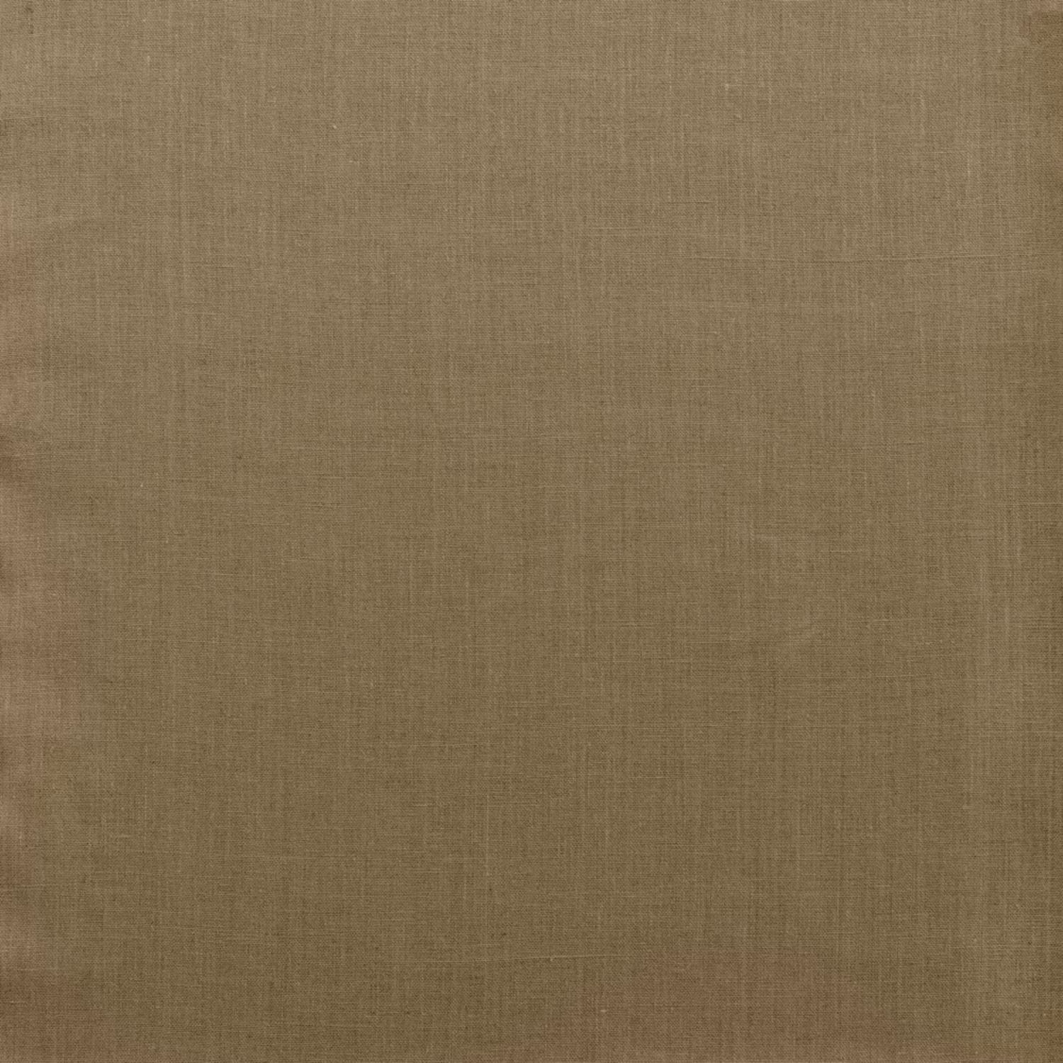Warm taupe hessian fabric with a fine, crosswoven plain texture