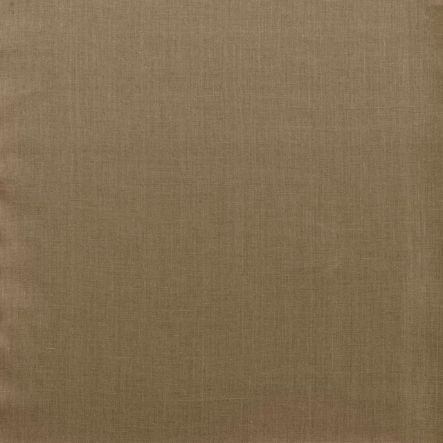 Warm taupe hessian fabric with a fine, crosswoven plain texture