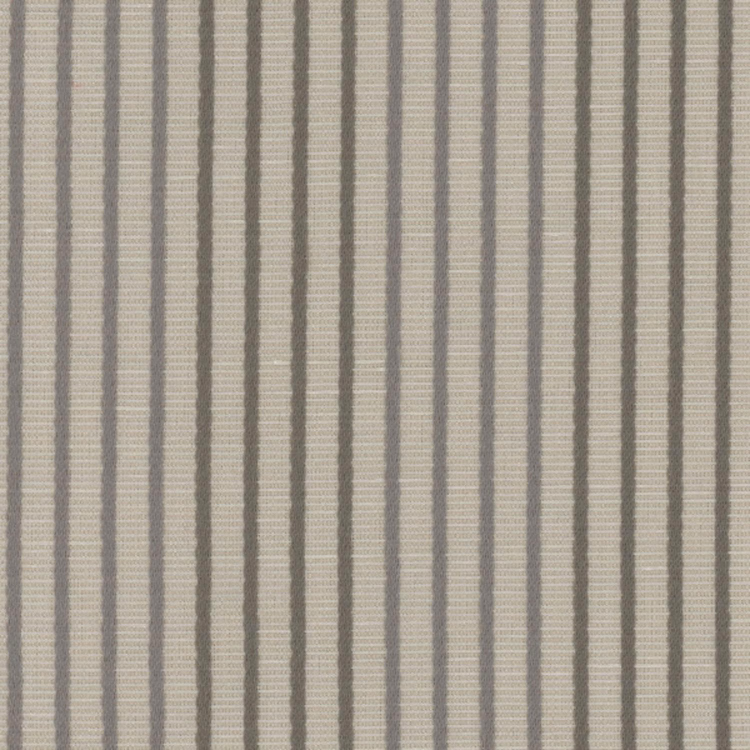 Close-up of cool smoke-grey and pale grey narrow vertical striped woven fabric