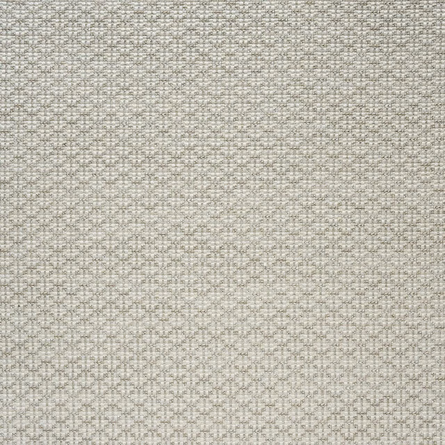 Pale string-beige woven swatch with tiny grey geometric lattice texture