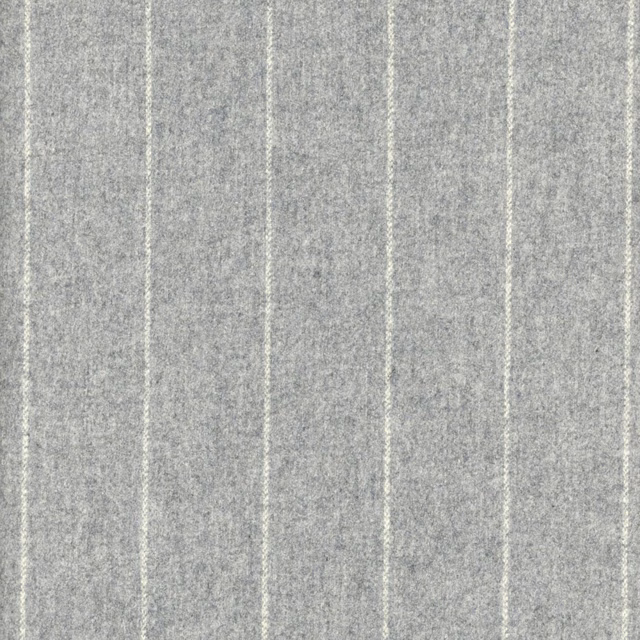 Cool grey marl textile with narrow vertical stripes and softly flecked texture