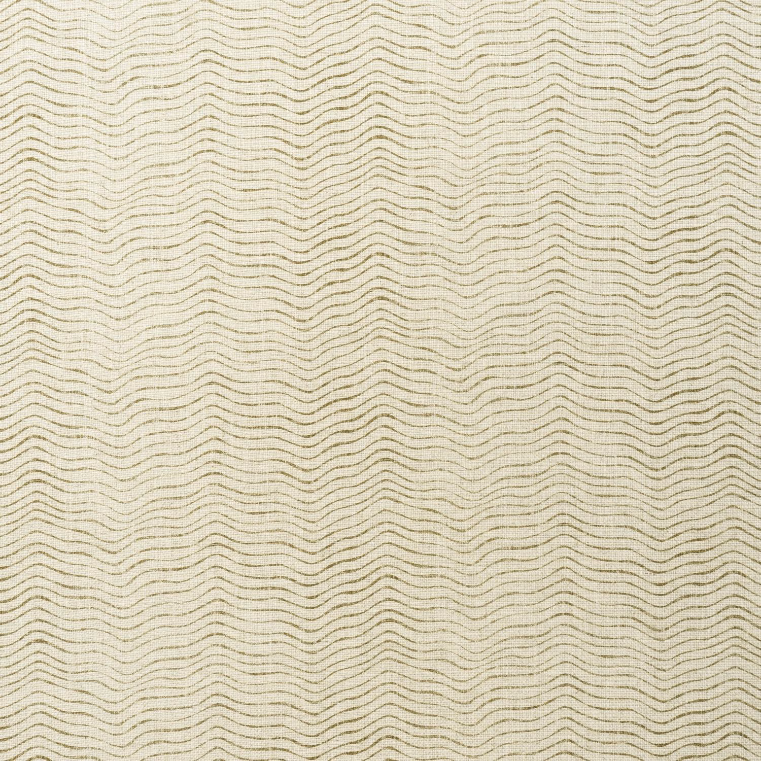 Pale olive fabric with fine, closely spaced undulating horizontal lines