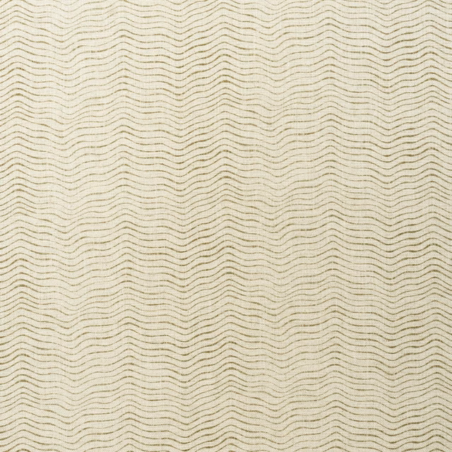 Pale olive fabric with fine, closely spaced undulating horizontal lines