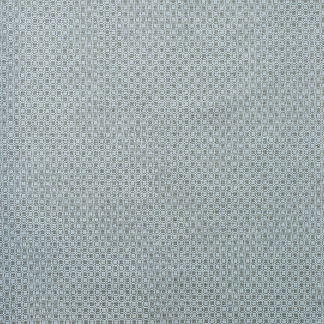 Pale blue-grey Captain Rope fabric with tiny linked geometric loops and a softly textured weave