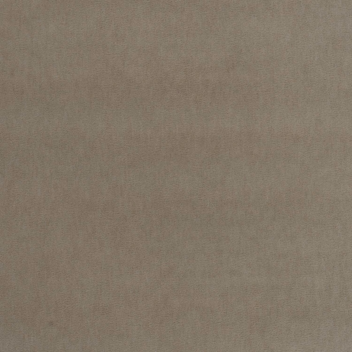 Muted taupe-grey velvet with subtle vertical nap and softly shaded surface