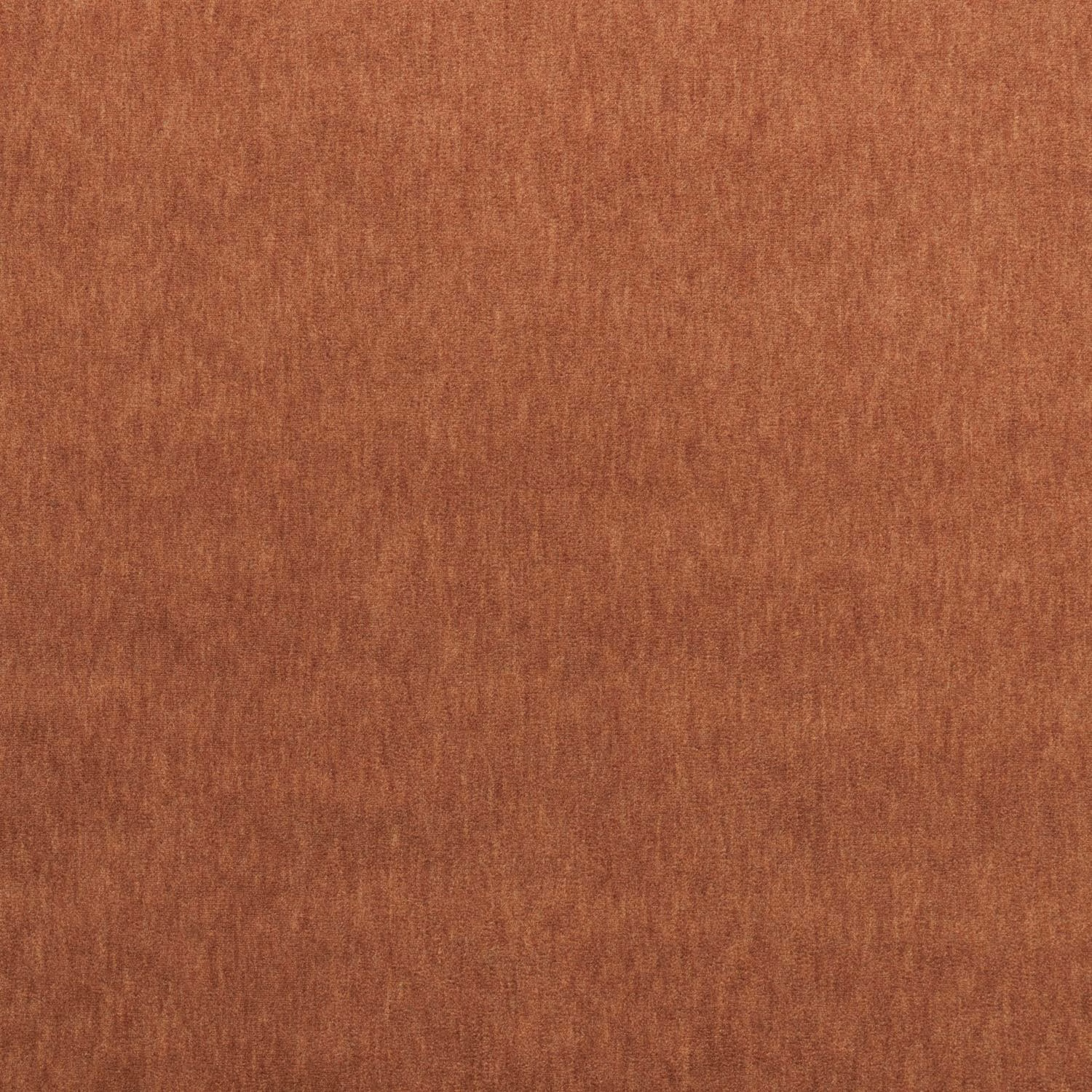 Warm cinnamon-russet velvet swatch with softly brushed, subtly mottled nap