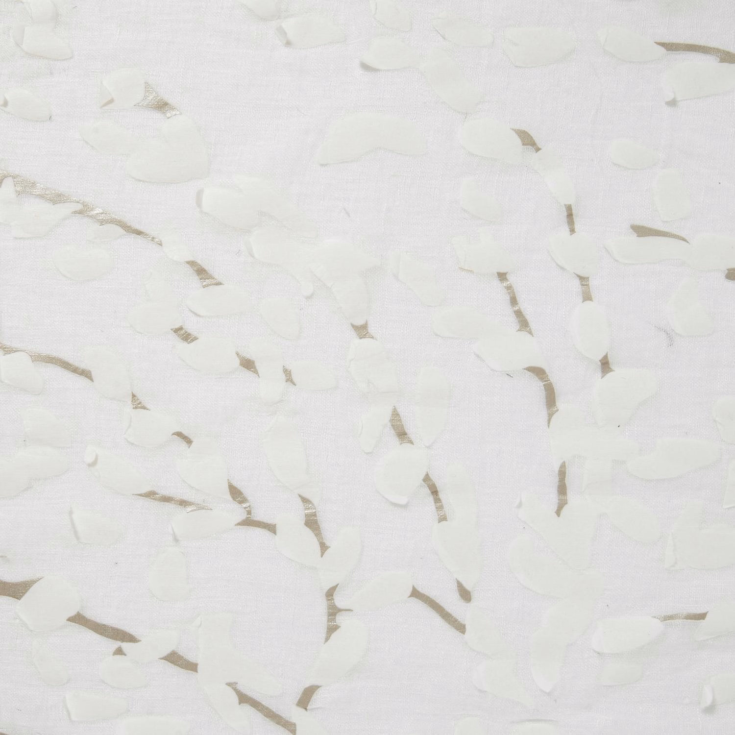 Near-white silver fabric with raised white confetti flecks and broken grey lines
