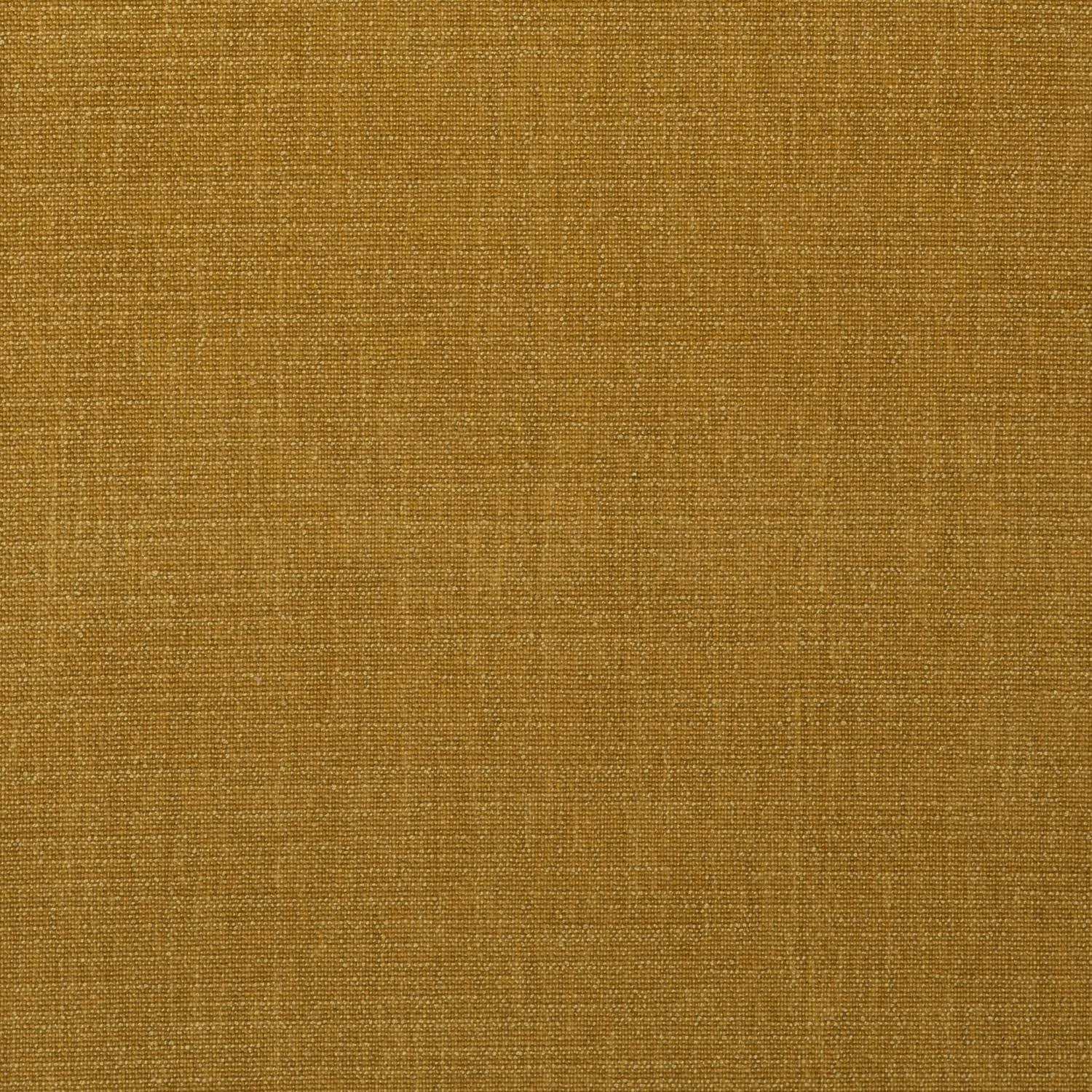 Close-up of warm ochre yellow chenille fabric with a fine woven grid texture