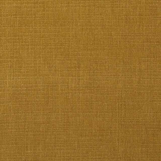 Close-up of warm ochre yellow chenille fabric with a fine woven grid texture