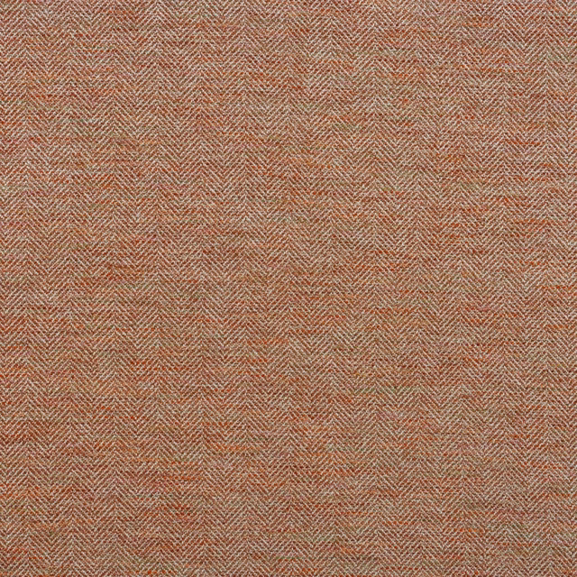 Warm terracotta and taupe herringbone weave with fine, tactile chevron texture