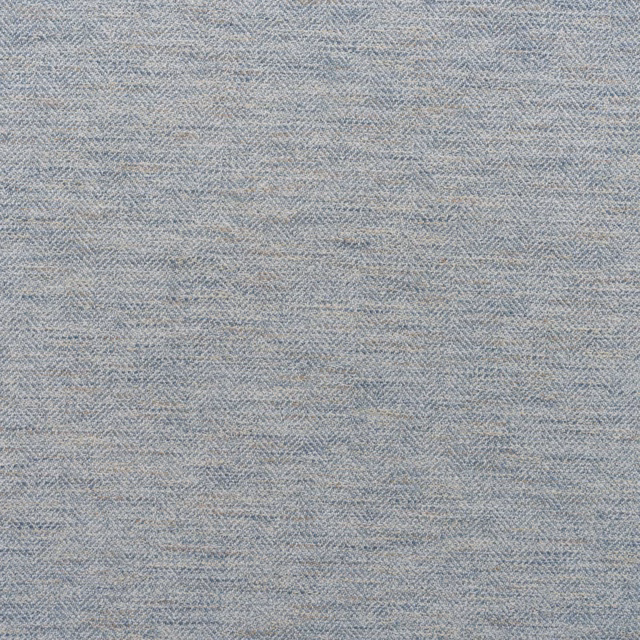 Pale blue-grey woven swatch with fine, softly broken herringbone texture