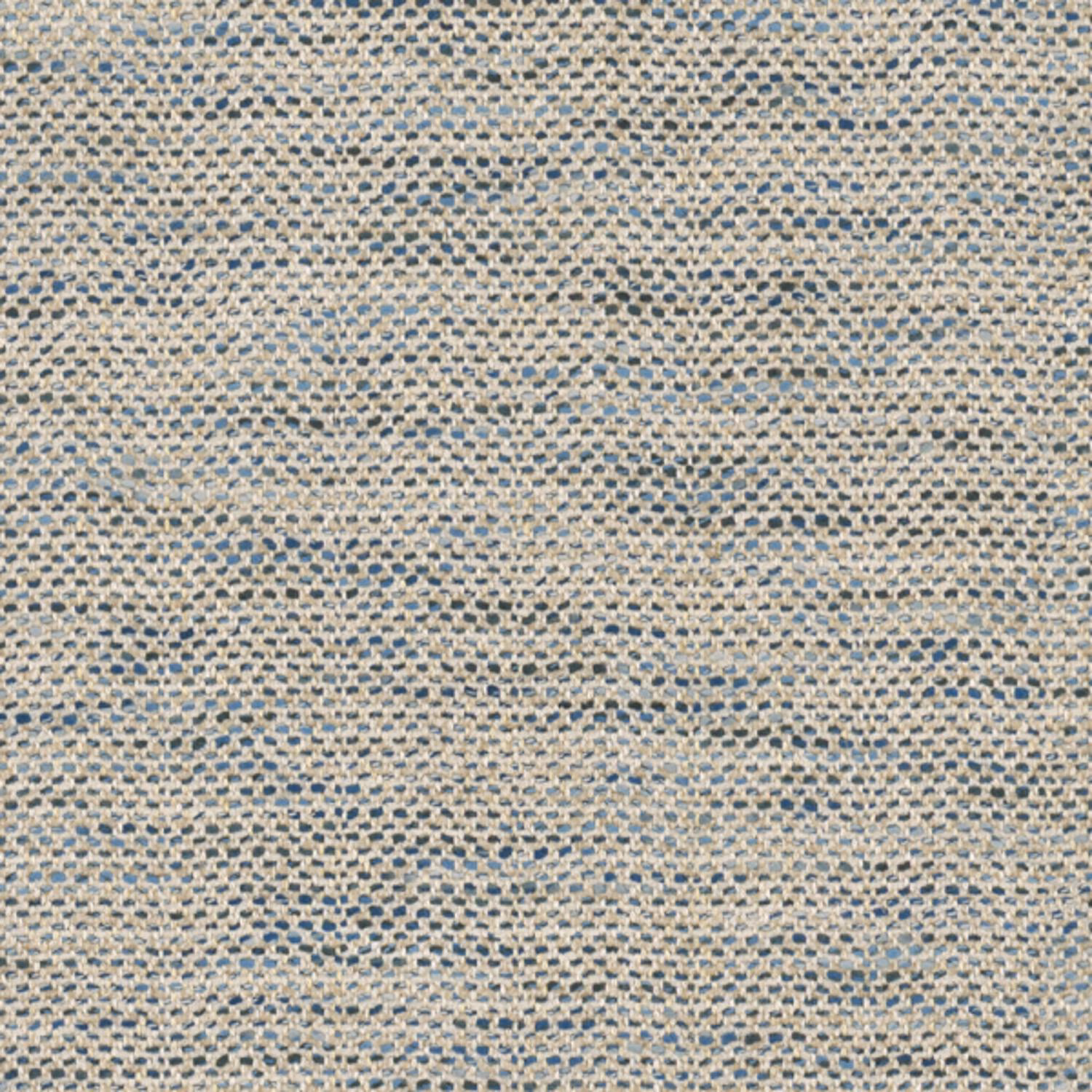 Cream woven fabric with fine lagoon-blue flecks and softly mottled horizontal texture