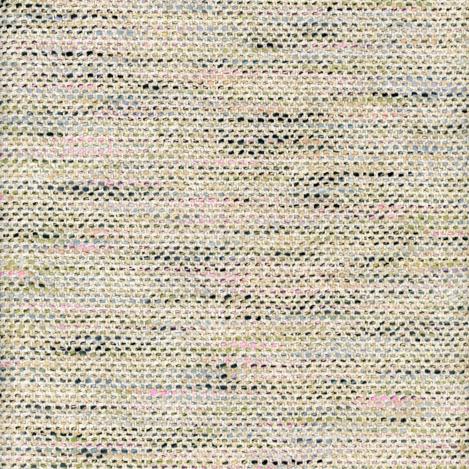 Warm shell cream woven textile with pastel pink, blue and green flecks