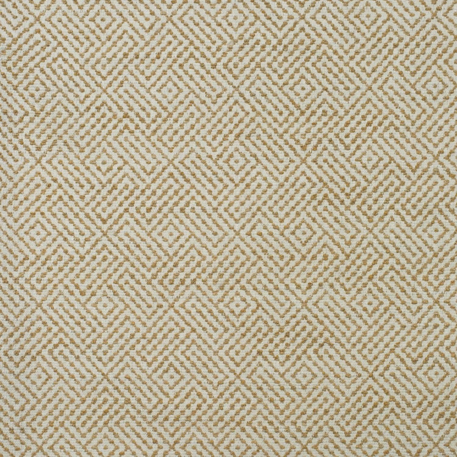 Warm beige boucle weave with bronze herringbone diamonds in close view